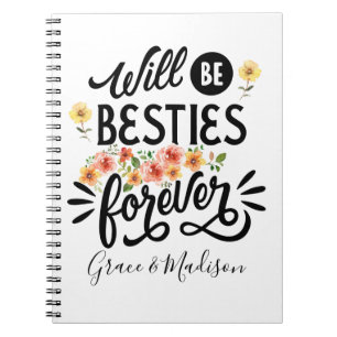 Carnet Besties pour la vie BFF Friends Forever Cadeau