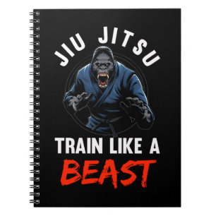 Carnet Bête des Arts Martiaux Gorilla Jiu Jitsu Brésilien