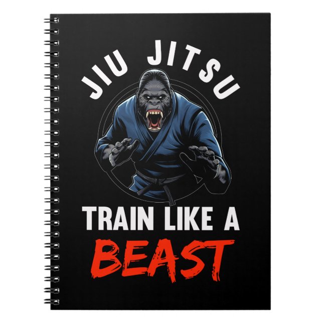 Carnet Bête des Arts Martiaux Gorilla Jiu Jitsu Brésilien (Devant)