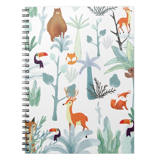 Carnet Bêtes : gribouillis de forêt tropicale. (Devant)