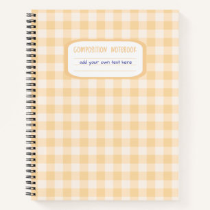 Carnet Beurre Jaune En vichy Composition Plaid