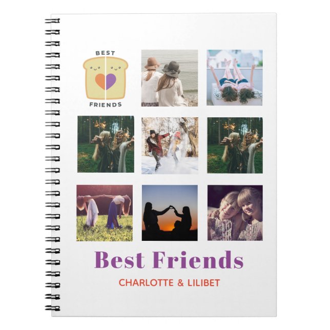 Carnet BFF Photo Collage Cadeau Peanutbeurre Jelly Sandwi (Devant)