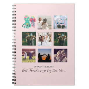 Carnet BFF Photo Collage Jellyfish Octopus Cadeau personn