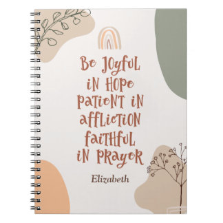 Carnet Bible chrétienne Boho moderne Verse Art Abstrait