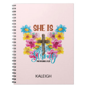Carnet Bible chrétienne Croix Proverbes Femme Papillon