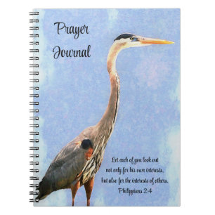 Carnet Bible d'art ornithologique de mer Verse Faith Pray