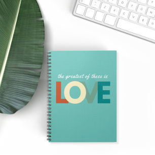 Carnet Bible Verse Journal, Le plus grand de ceux-ci est 