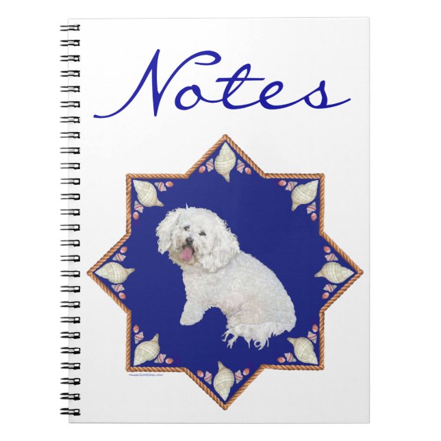 Carnet Bichon frisé nautique (Devant)