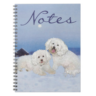 Carnet Bichon Frise Soir de Décembre