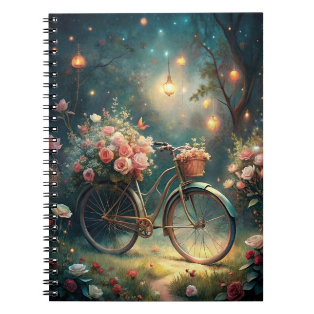 Carnet Bicycle and Flowers (Devant)