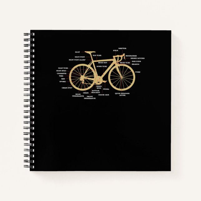 Carnet Bicycle Cycling Anatomy Road (Devant)