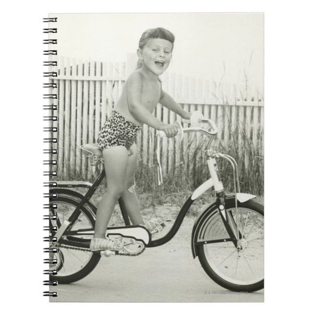 Carnet Bicyclette d'équitation de fille (Devant)