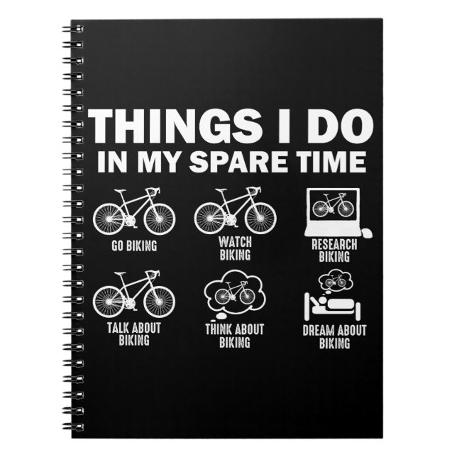 Carnet Bicyclettes Drôle Que Je Fais Dans Mon Temps Libre (Devant)