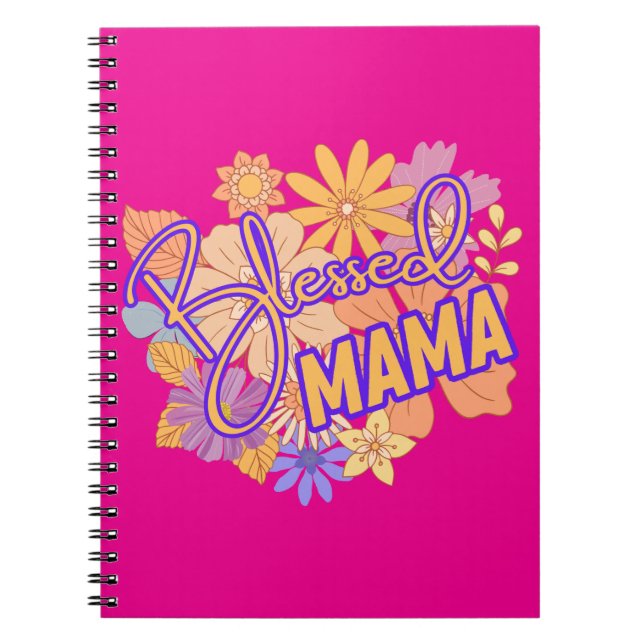 Carnet Bienheureux MaMa aux fleurs (Devant)