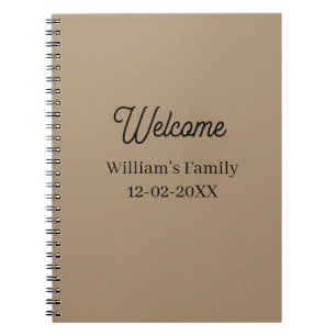 Carnet Bienvenue à la maison ajout du nom de famille inau
