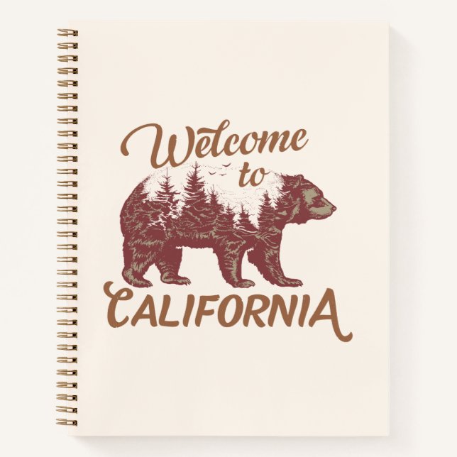 Carnet Bienvenue à l'ours de Californie (Devant)