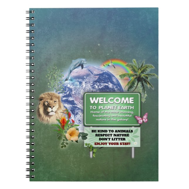 Carnet Bienvenue sur la planète Terre (Devant)