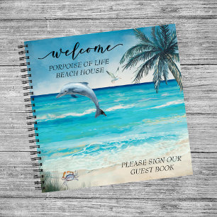 Carnet Bienvenue Watercolor Beach House Dauphin Invité