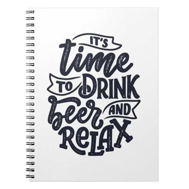 Carnet Bière Boire Bière Et Détendez-Vous (Devant)