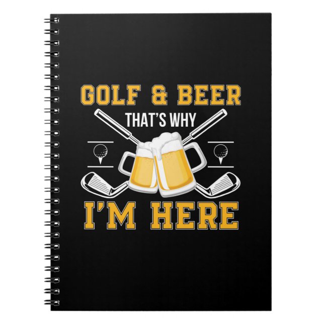 Carnet Bière Drinker Golf Et Bière Anniversaire (Devant)