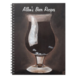 Carnet Bière noire en verre Tulip Porter Stout Peinture A