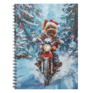 Carnet Biewer Terrier Chien équitation Moto Noël