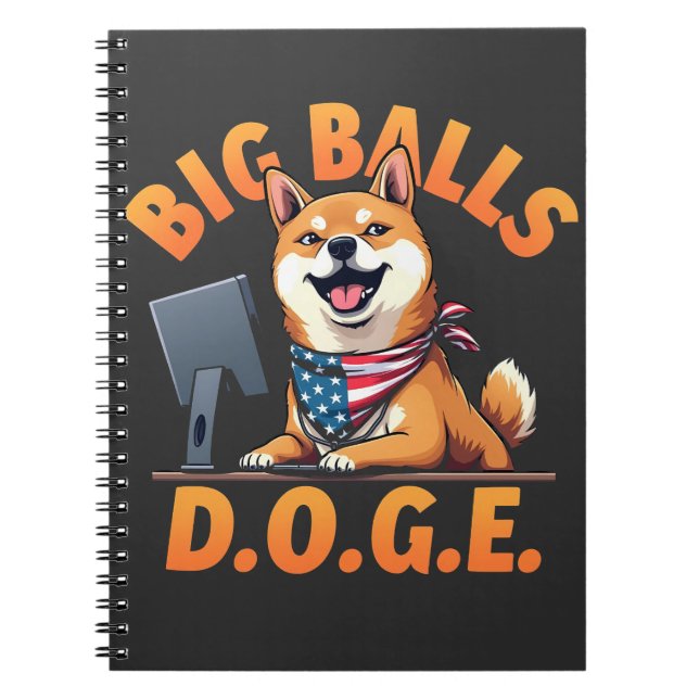 Carnet Big Balls Doge Département de l'efficacité du gouv (Devant)