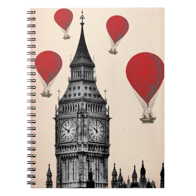 Carnet Big Ben et Red Hot Air Balloons 2 (Devant)