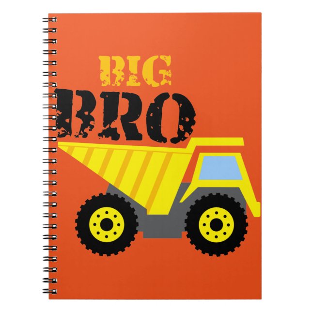 Carnet Big Bro Construction Camion à vidange jaune (Devant)