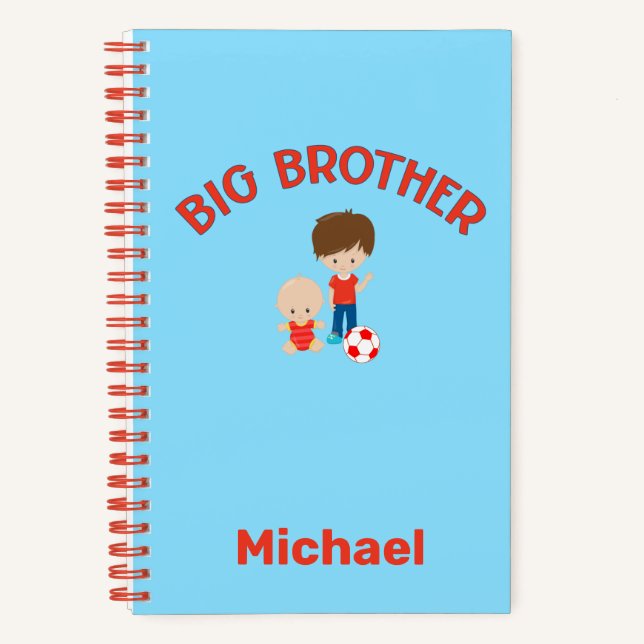 Carnet Big Brother avec Baby Brother Nom personnalisé (Recto)