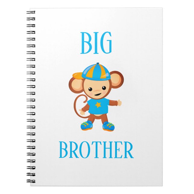 Carnet Big Brother Personnalisé Singe Texte Personnalisé (Devant)