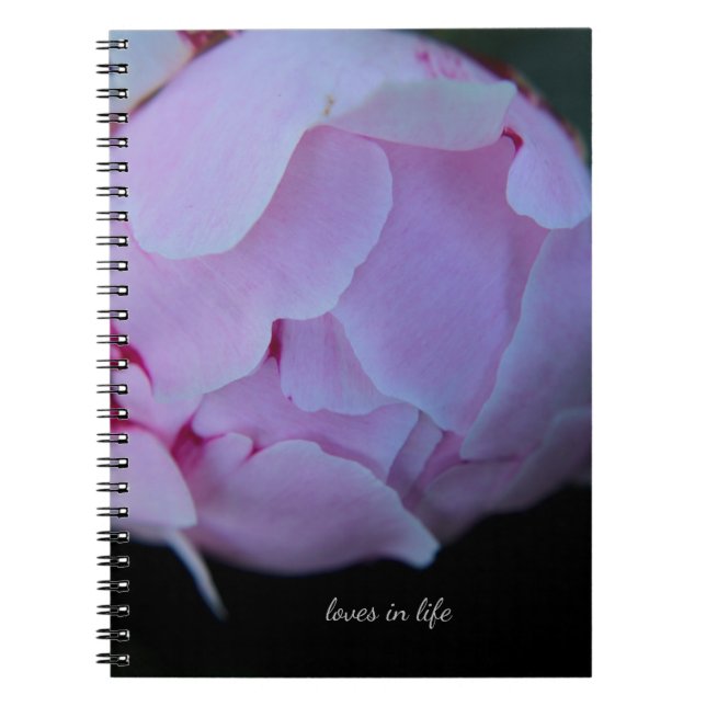 Carnet Big Pink Peony Bud (Devant)
