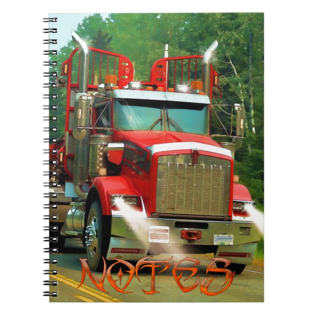 Carnet Big Truck and Highway Art pour les amateurs de cam (Devant)