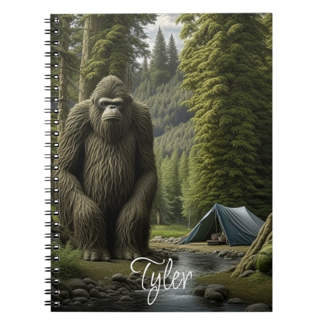 Carnet Bigfoot assis dans les Bois Personnalisé (Devant)