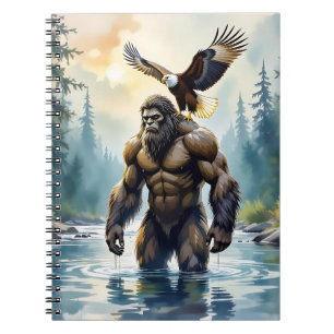 Carnet Bigfoot avec un aigle sur son épaule
