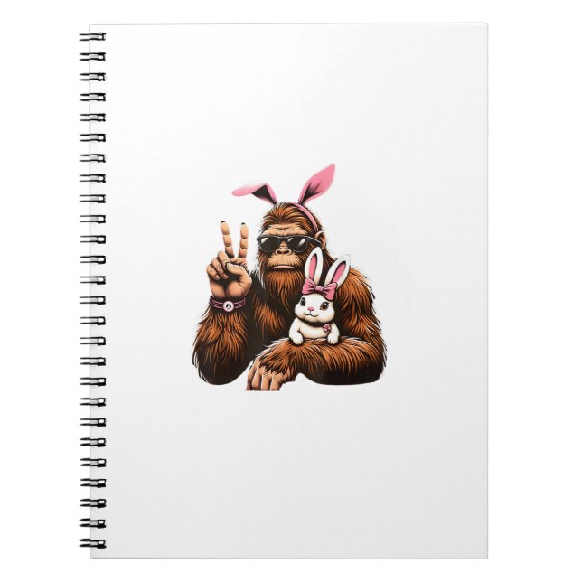 Carnet Bigfoot Bunny Funny Easter Day Sasquatch T-Shirt (Devant)