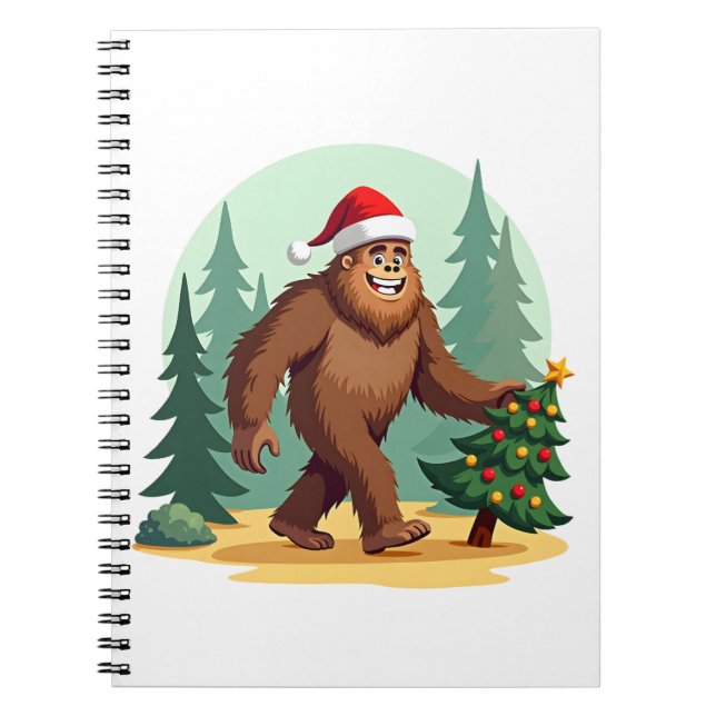 Carnet Bigfoot Christmas Tree Santa Hat (3) (Devant)