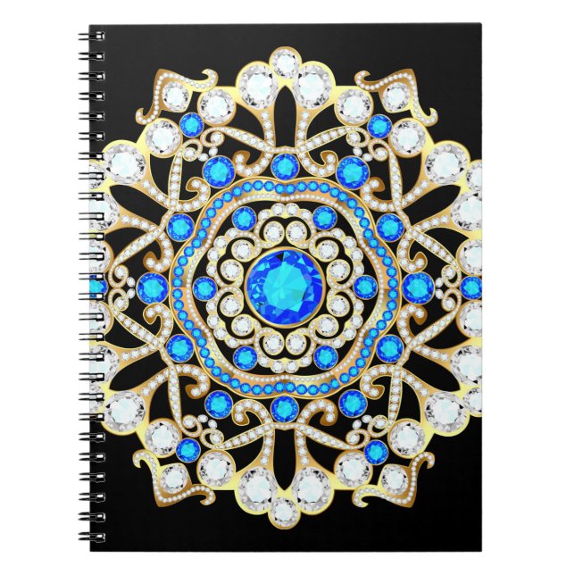 Carnet Bijoux en broche Mandala, élément design. Tribal (Devant)