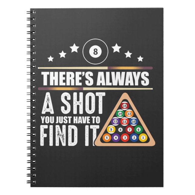 Carnet Billard Team Pool Player Cadeau pour les fans de S (Devant)