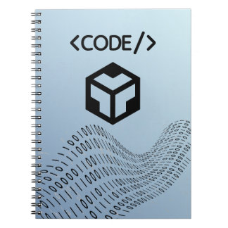 Carnet Binary Logic Spiral Notebook – Modern Design