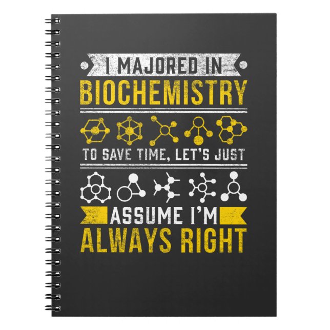 Carnet Biochemistry Humor Biologist Funny Scientist Joke (Devant)