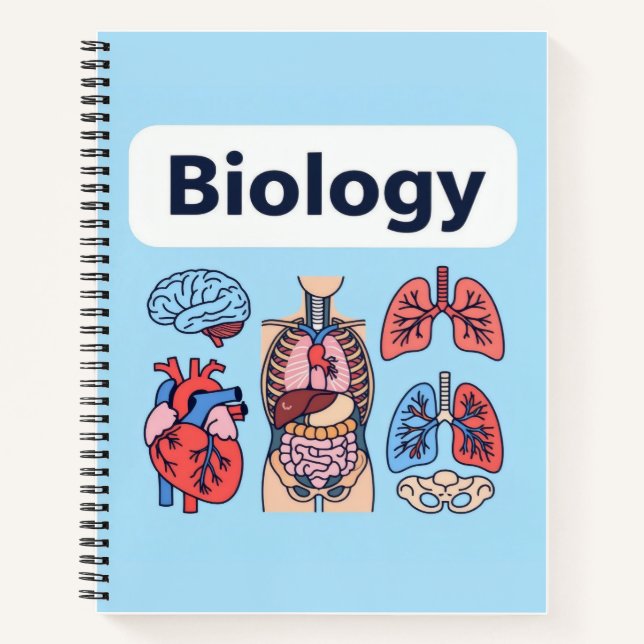 Carnet Biology Human Anatomy Organs Educational Notebook  (Devant)