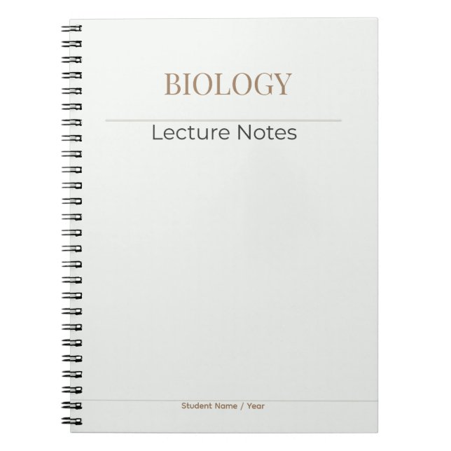 Carnet Biology Notebook – Minimal Academic Edition (Devant)