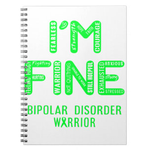 Carnet Bipolar Disorder Warrior - I AM FINE