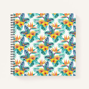 Carnet Bird Of Paradise & Orchid Motif