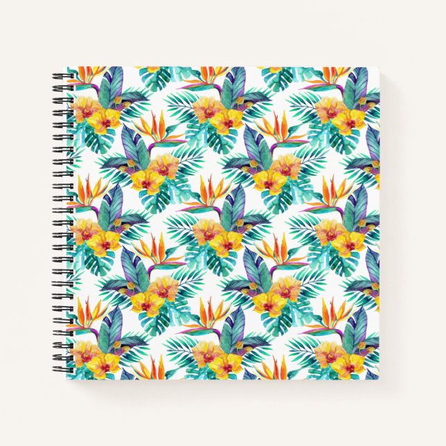 Carnet Bird Of Paradise & Orchid Motif (Devant)