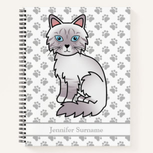 Carnet Birman / Ragdoll Tabby au point lilas & Texte pers