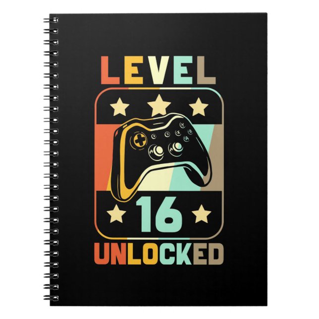 Carnet Birthday Gift | Vintage Level 16 Unlocked (Devant)