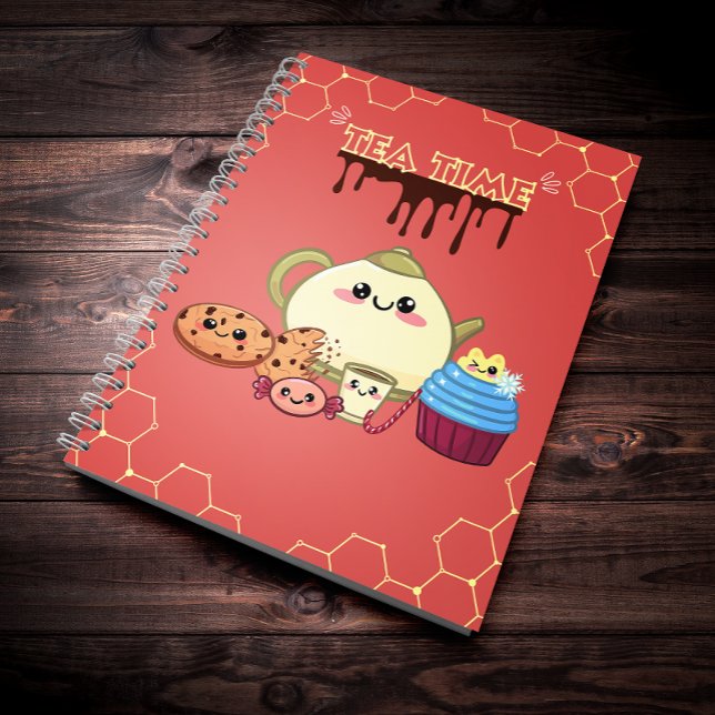 Carnet biscuits kawaii et moment de thé chaud (Créateur téléchargé)