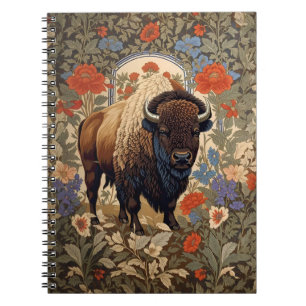 Carnet Bison élégant William Morris inspiré